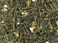 Grün-aromatisierter-Tee-Sahne - Rhabarber